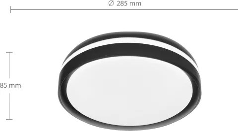 Brilagi - plafoniera LED NAOMI LED/24W/230V Ø 28,5 cm nero