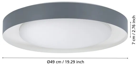 Eglo 99782 - Plafoniera LED dimmerabile LAURITO LED/24W/230V 3000-6500K+ TC