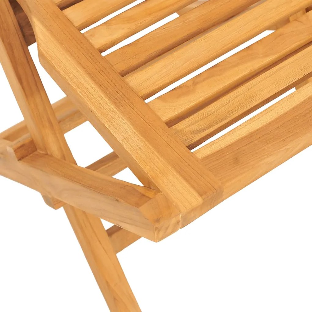 Set da pranzo per giardino 5 pz in legno massello di teak