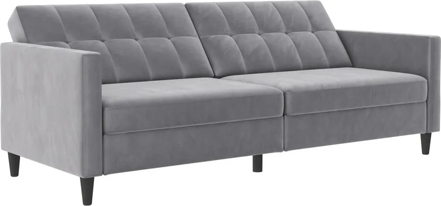 Divano grigio chiaro in velluto 203 cm Hartford - Støraa