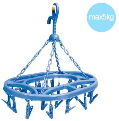 Trade Shop - Stendi Biancheria Intimo Ovale Salva Spazio 16 Mollette Pinze Cannucce