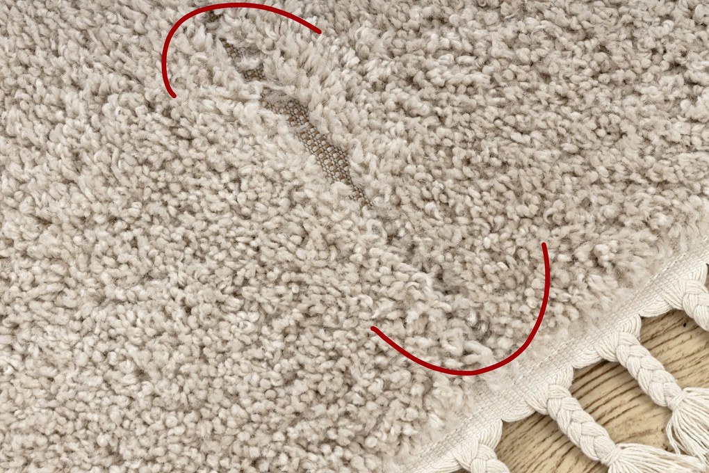 Tappeto BERBER 9000 crema Frange berbero marocchino shaggy - PRODOTTO DI SECONDO GRADO