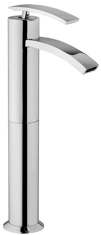 Miscelatore lavabo tipo alto Jacuzzi rubinetteria Ray ottone cromato per piletta click clack