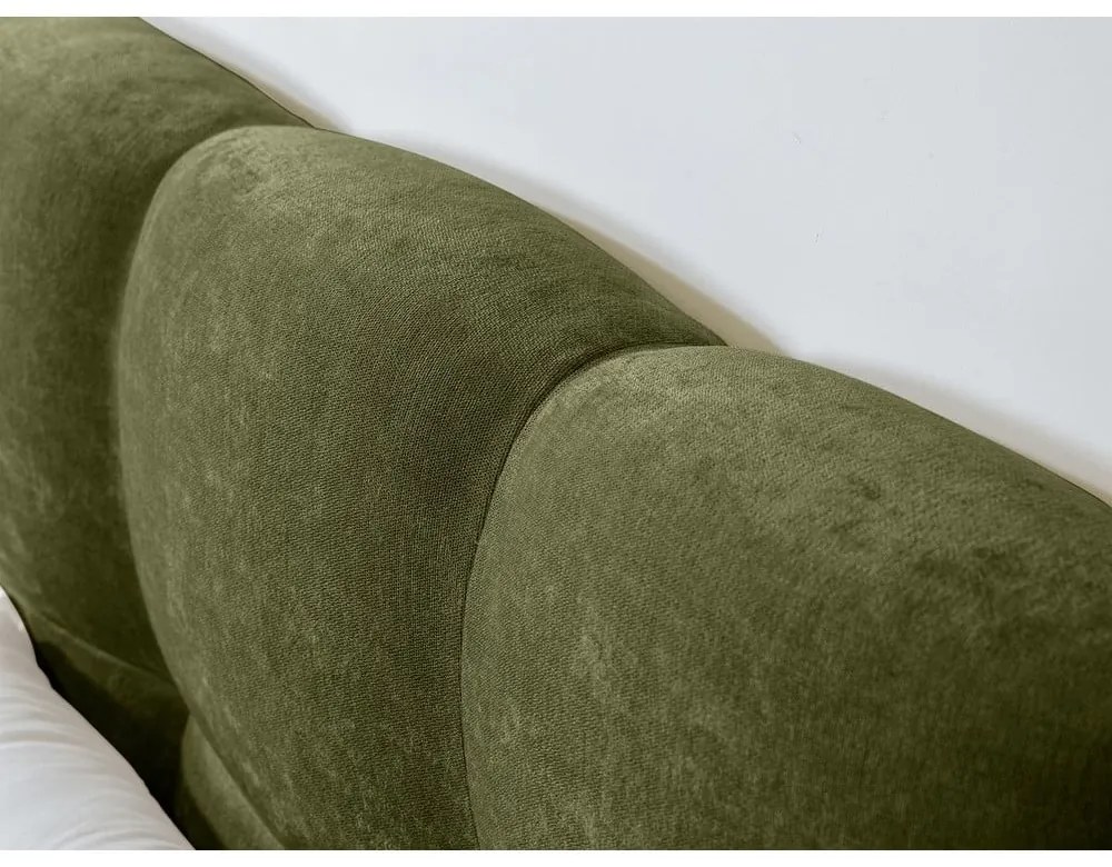 Letto matrimoniale imbottito verde rete inclusa 180x200 cm Kumo - Bobochic Paris