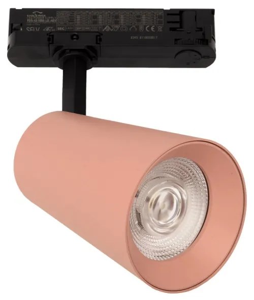 Faro LED 40W Trifase Rosa CRI92 Bianco Variabile 38° - Bridgelux LED Colore Bianco Variabile CCT