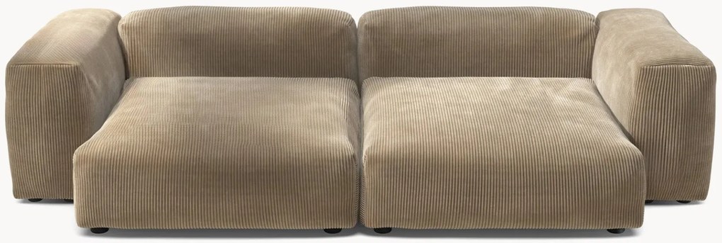 Divano componibile 3 posti in velluto a coste Vetsak