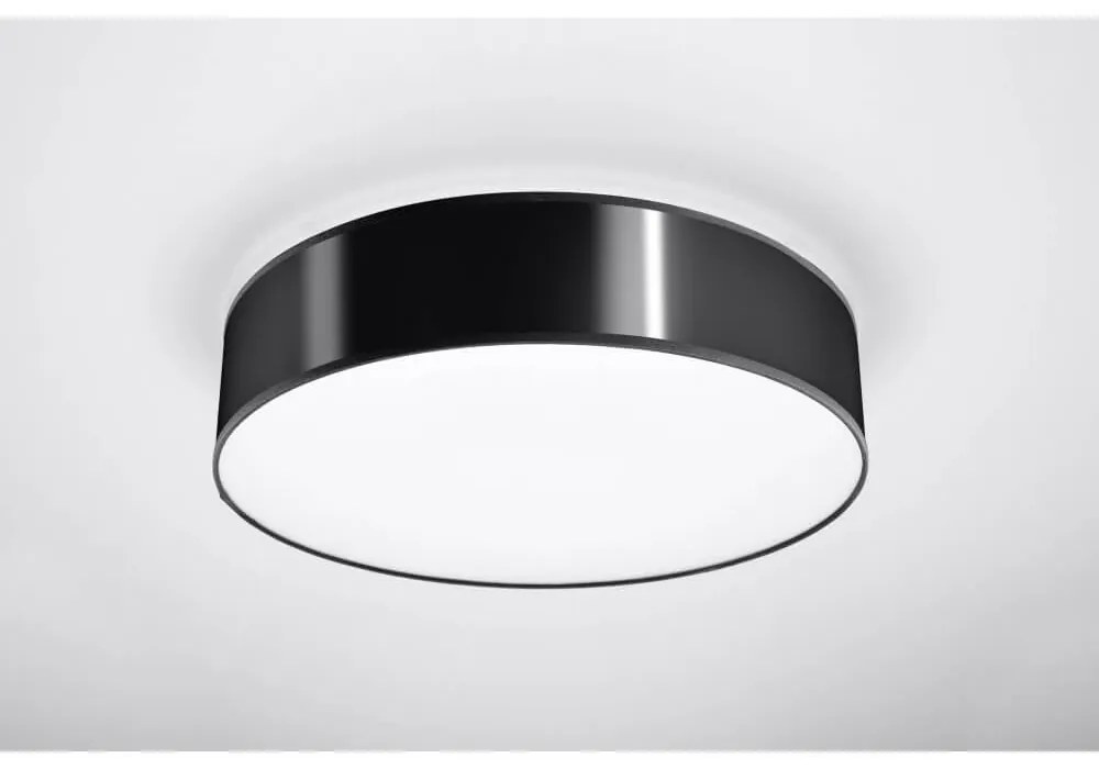 Plafoniera da Soffitto Rotonda in PVC 3xE27 ARENA 45 Nera da interno Colore del corpo Nero