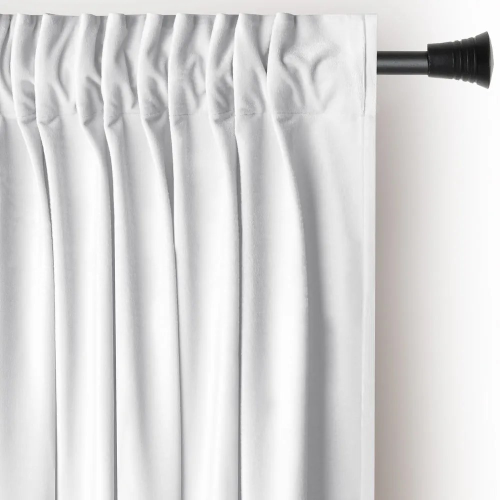 Tenda parzialmente oscurante bianca in velluto 140x270 cm Pleat – Restilo