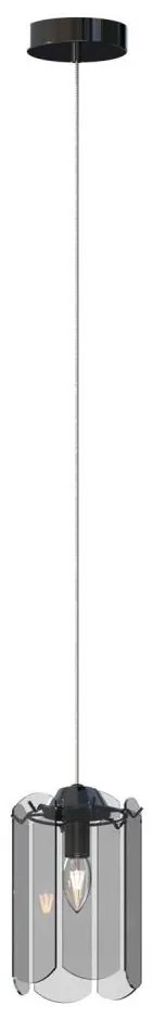 Zuma Line MD3523-1-EBCN - Lampadario a sospensione con filo NIRA 1xE14/40W/230V nero