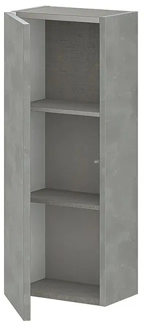 Colonna bagno sospeso H. 75 cm Master grigio cemento con anta reversibile