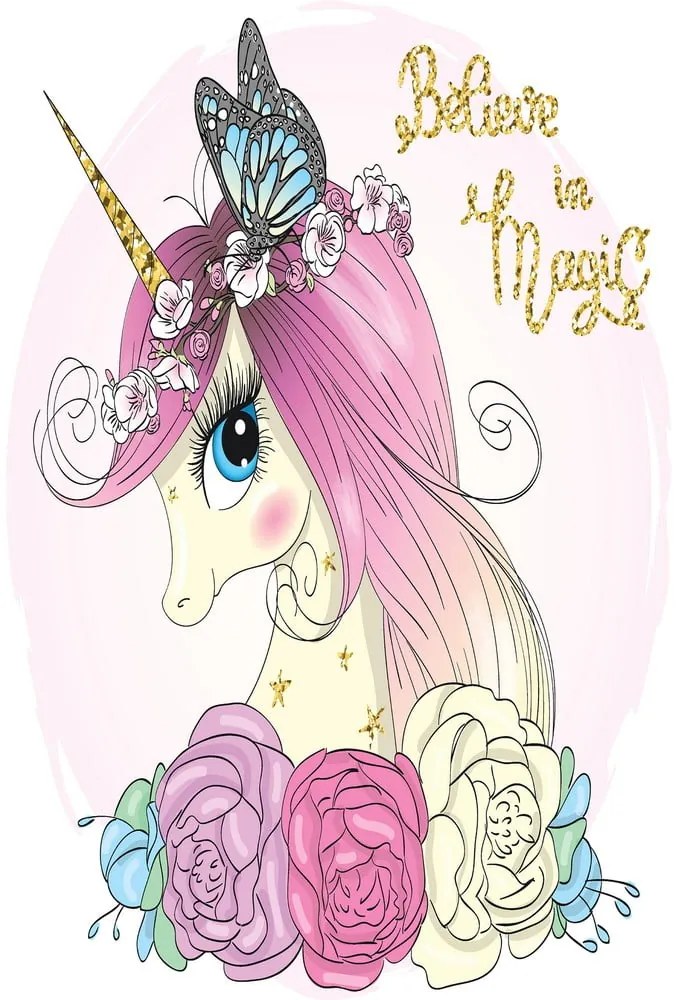 Tappeto antiscivolo per bambini Unicorno, 180 x 280 cm - Conceptum Hypnose