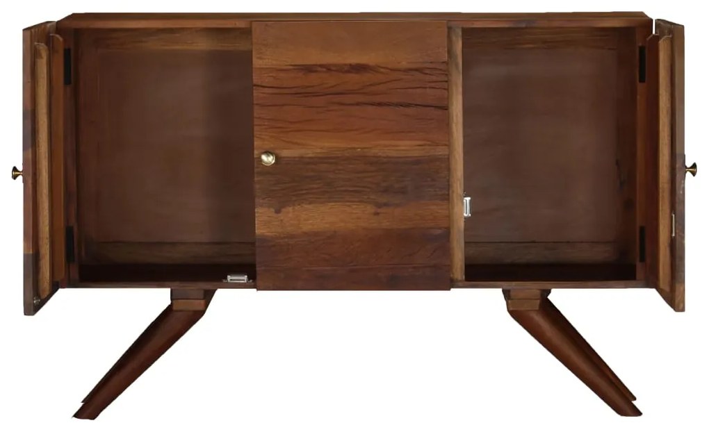 Credenza in Legno Massello di Recupero 110x30x75 cm Marrone