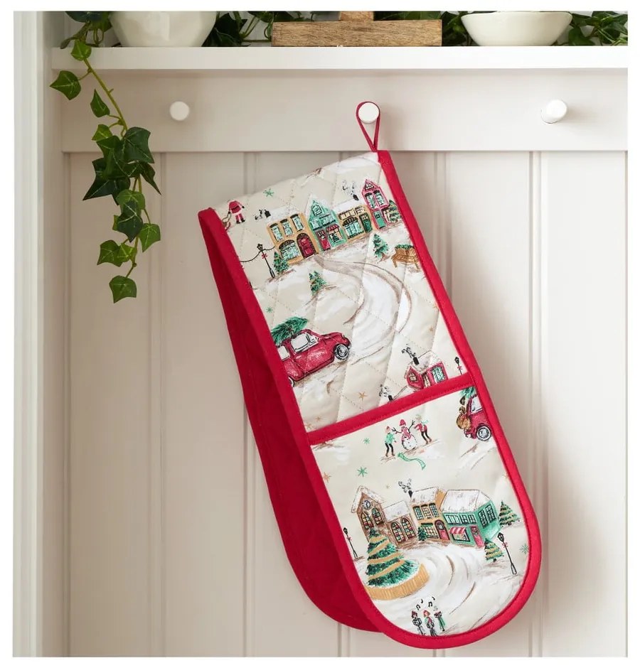Doppio guanto da cucina in cotone Christmas Town – Catherine Lansfield