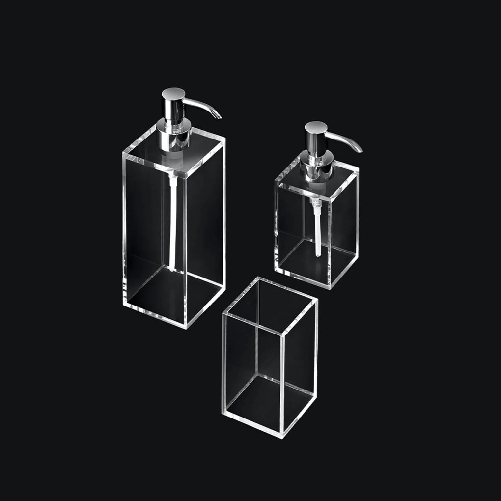 Set 3 Accessori D'Appoggio TlBath "Flesso Plexi" Trasparente