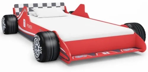Letto Bimbo ad Auto da Corsa 90x200 cm Rosso