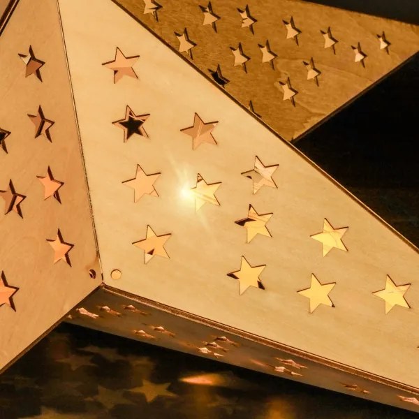 Brilagi - Stella natalizia a LED, 59x55 cm, alimentata da 2 batterie AA