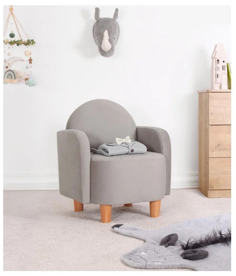 Poltrona grigia per bambini Nock - Artie