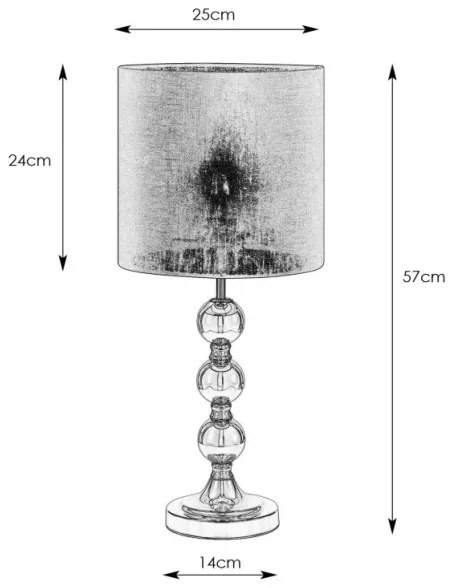 Markslöjd 108575 - Lampada da tavolo OCTO 1xE27/40W/230V beige/nero