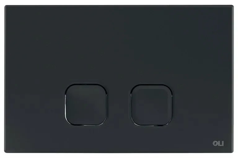 Placca cassetta wc Oli serie Plain in abs nero opaco con finitura soft touch