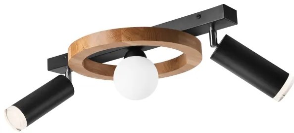 Faretto OTIS 1xG9/5W/230V + 2xE27/15W/230V quercia