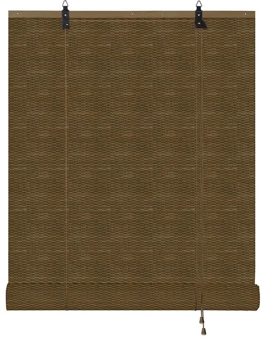 Tenda a rullo filtrante Bamboo Nairobi marrone 90x220 cm