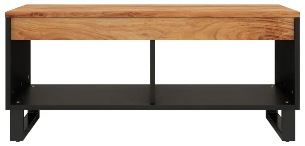 Tavolino da salotto 90x50x40 cm in legno massello di acacia