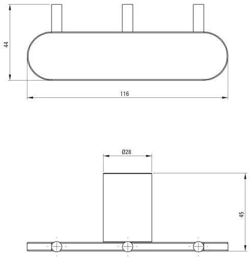 Deante ADR_0131 - Gancio da parete ROUND cromo lucido