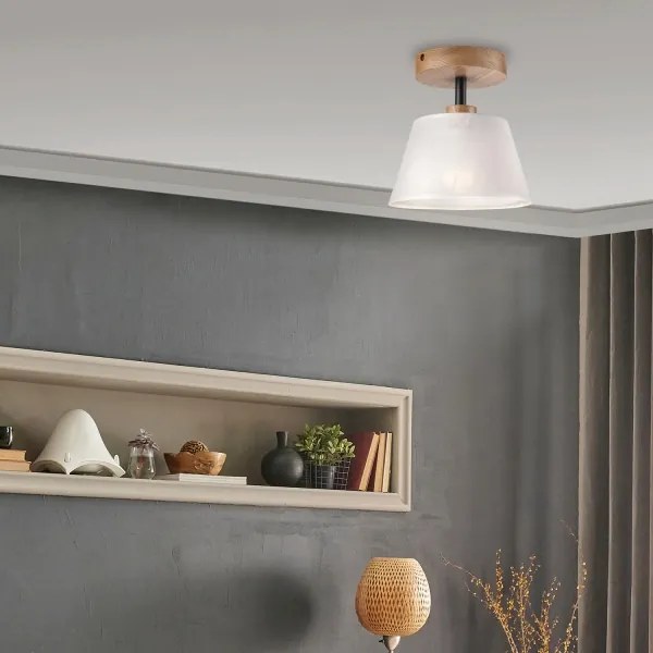 Brilagi - LED  Lampadario a plafone ANTHONY 1xE14/60W/230V quercia/bianco