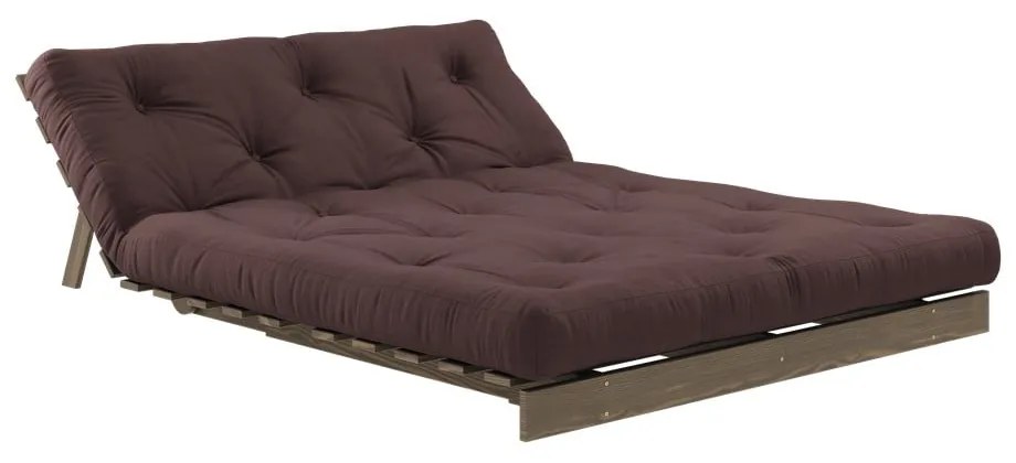 Divano letto marrone scuro 140 cm Roots - Karup Design