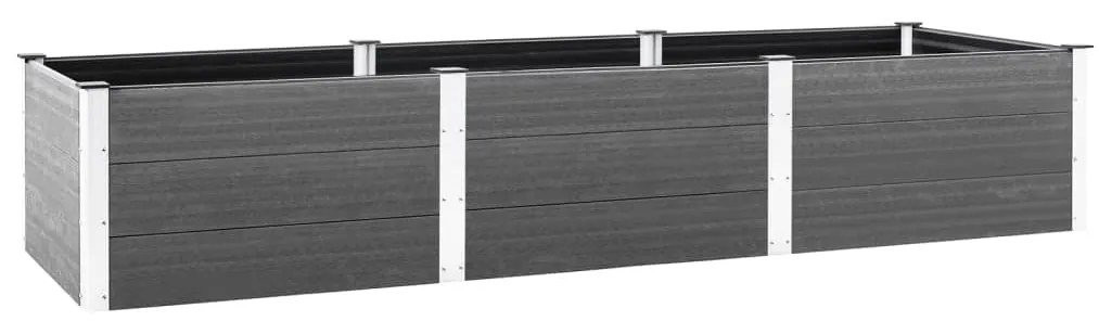 Fioriera Rialzata Da Giardino Grigia 300x100x54 Cm İn Wpc /