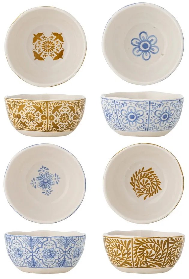 Ciotoline in set blu e arancioni in gres 4 pz 200 ml Milton – Bloomingville