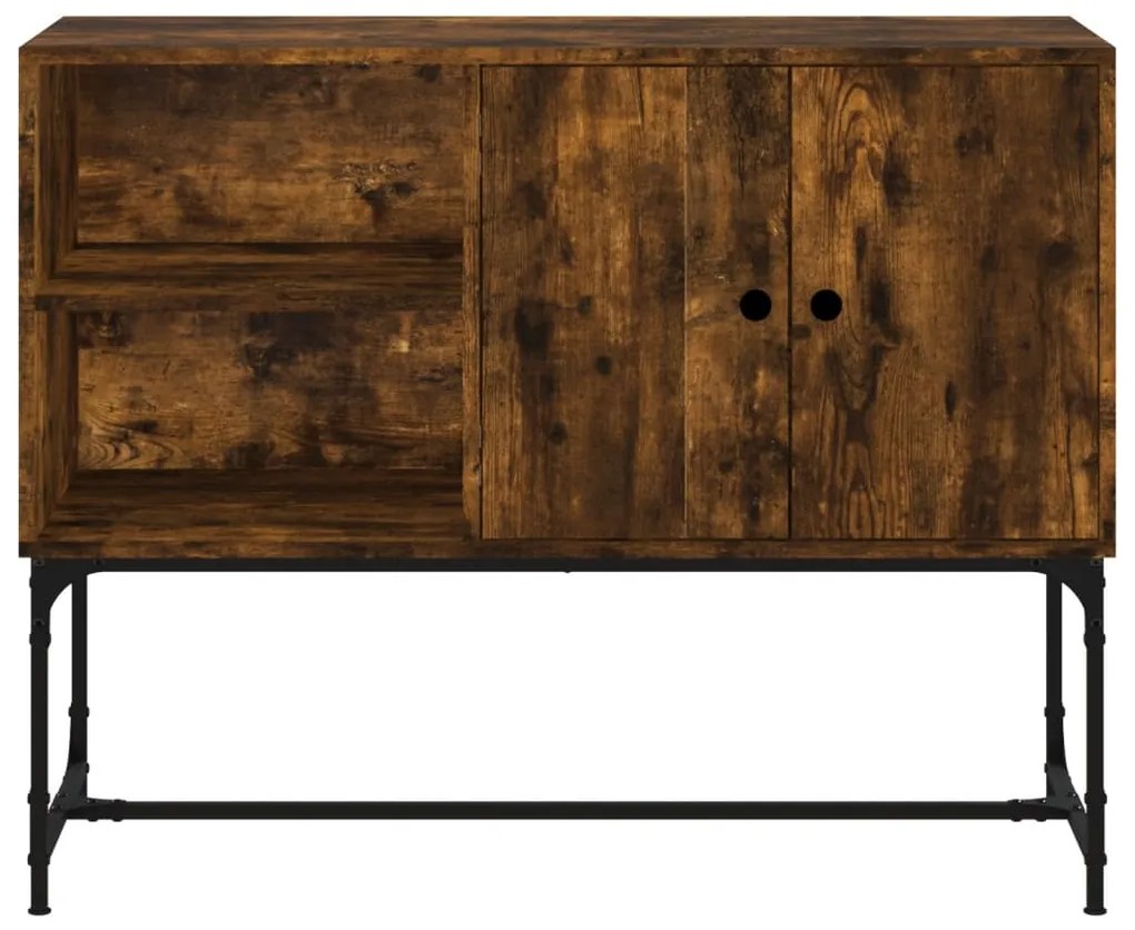 Credenza rovere fumo 100x40x79,5 cm in legno multistrato