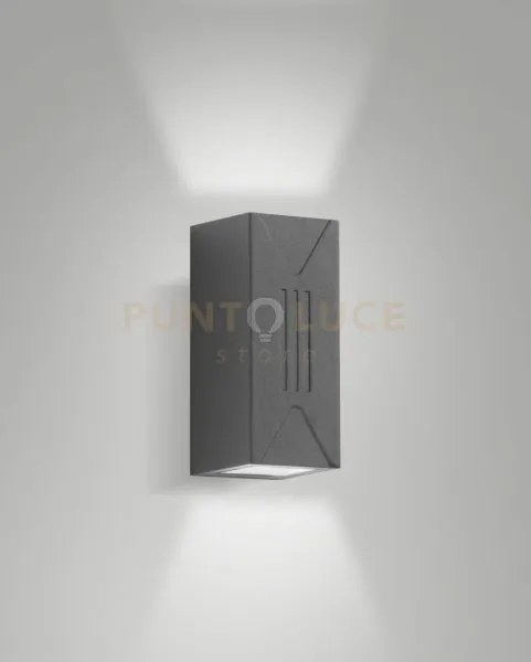 Luly applique grigio scuro da esterno a led 6w 3000k 500lm ip65 dop...