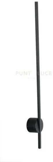 Applique a parete led shanghai nera 9w 1100lm 3000k 78,8x8cm in all...