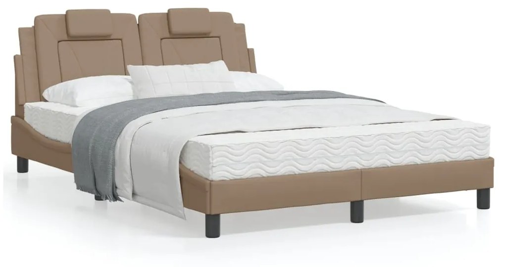 Giroletto Con Testiera Cappuccino 140x200 Cm İn Similpelle /