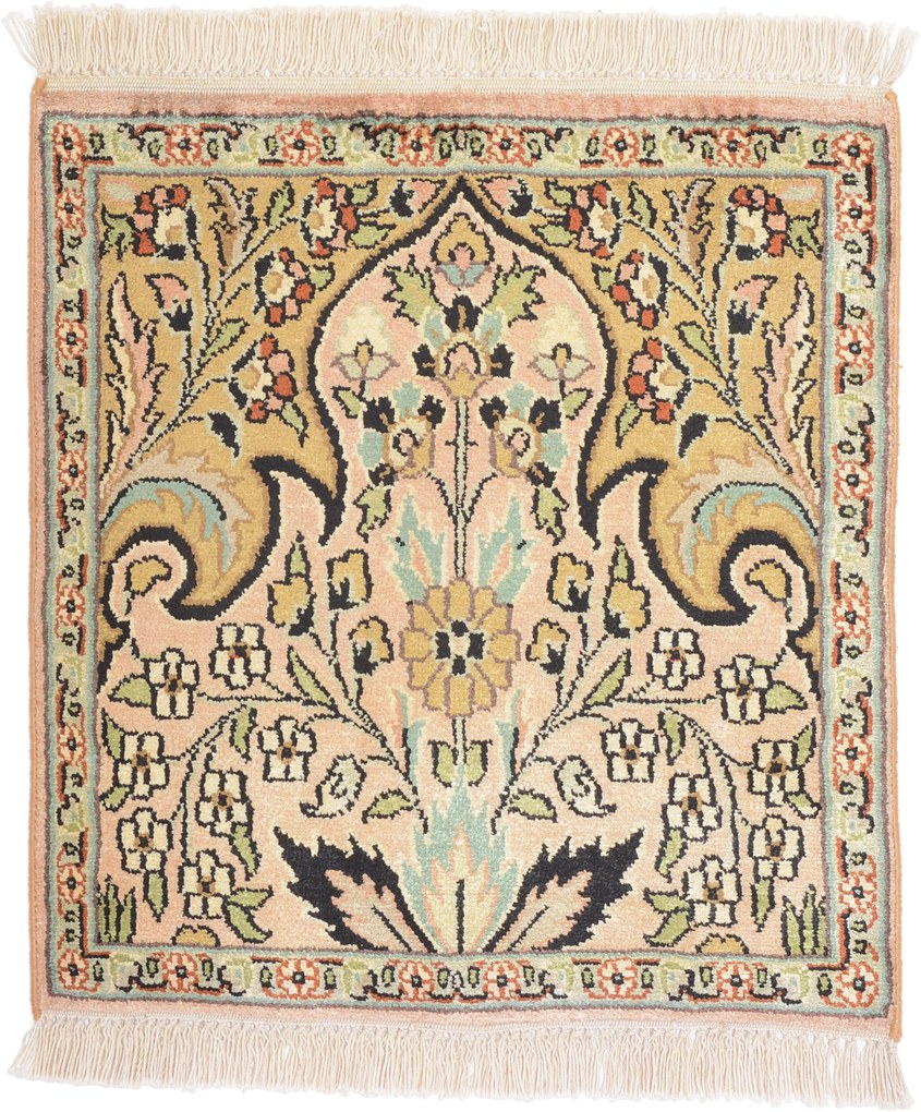 Cashmere Silk Tappeto 50x50 (Indian) Annodato A Mano