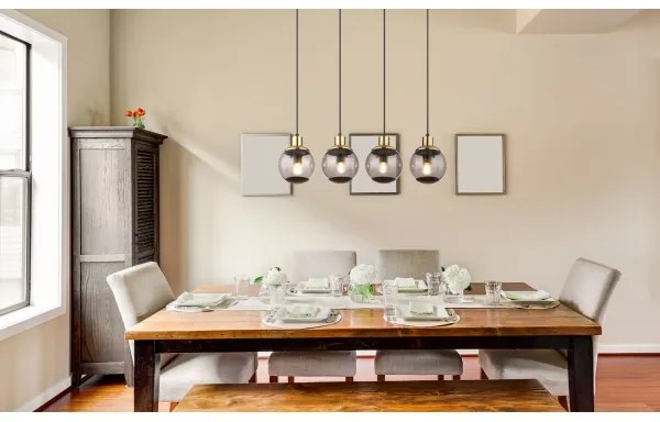 Globo 15860-4H - Lampadario a sospensione con filo POTTER 4xE27/25W/230V