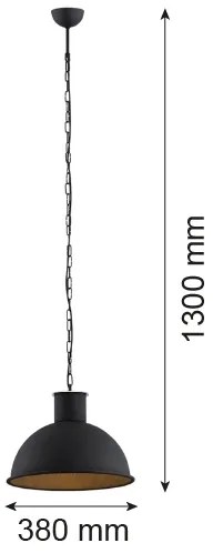 Argon 3191 - Lampadario EUFRAT 1xE27/60W/230V