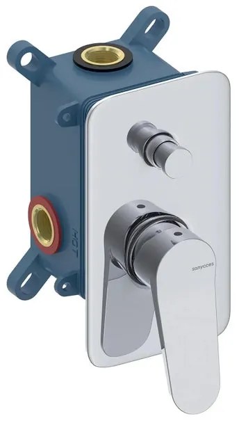 Rubinetto per doccia ad incasso monocomando Air cromo lucido