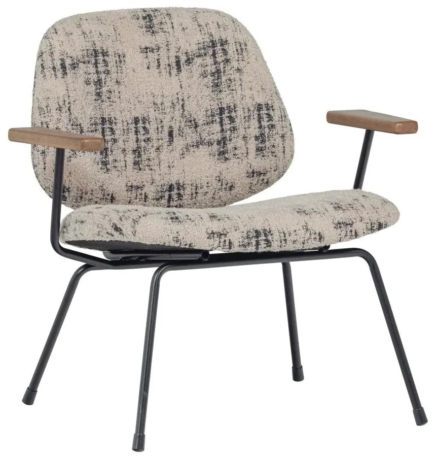 Poltrona beige con rivestimento in ciniglia Aure – WOOOD