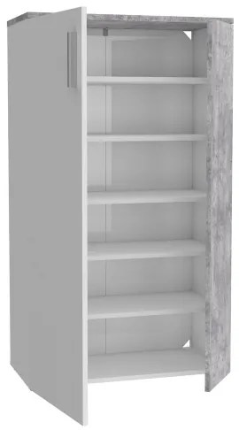 Scarpiera ETON bianco/grigio effetto cemento