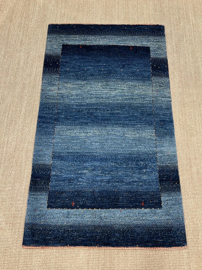 Loribaft Tappeto 80 x 140 Blu (Iran) Annodato A Mano