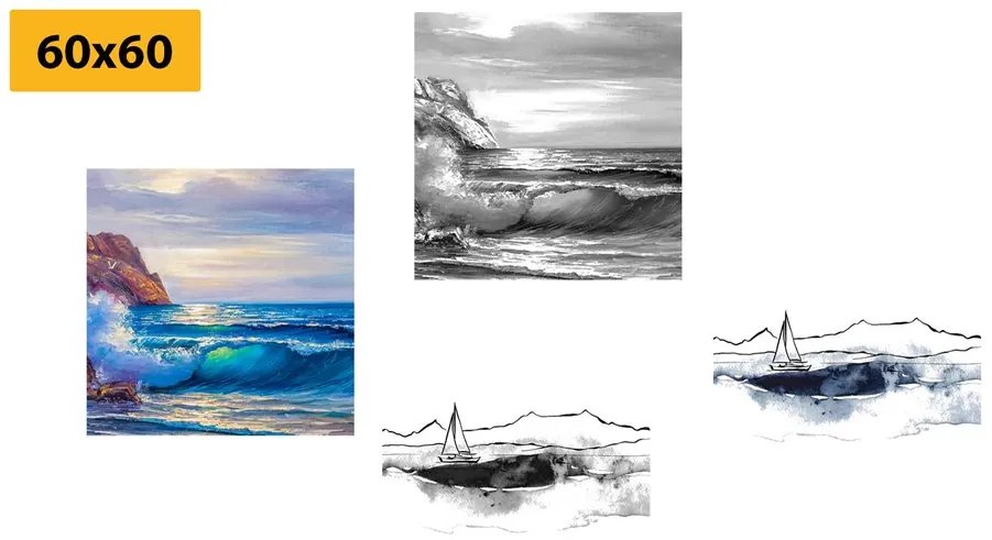 Set di quadri – Imitazione di mare dipinto