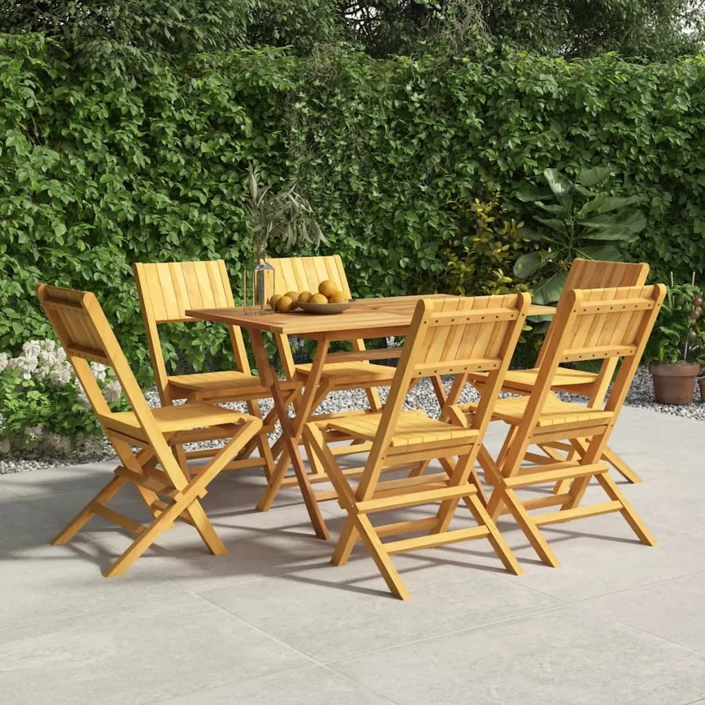 Sedie da giardino pieghevoli 6pz 47x61x90cm legno massello teak