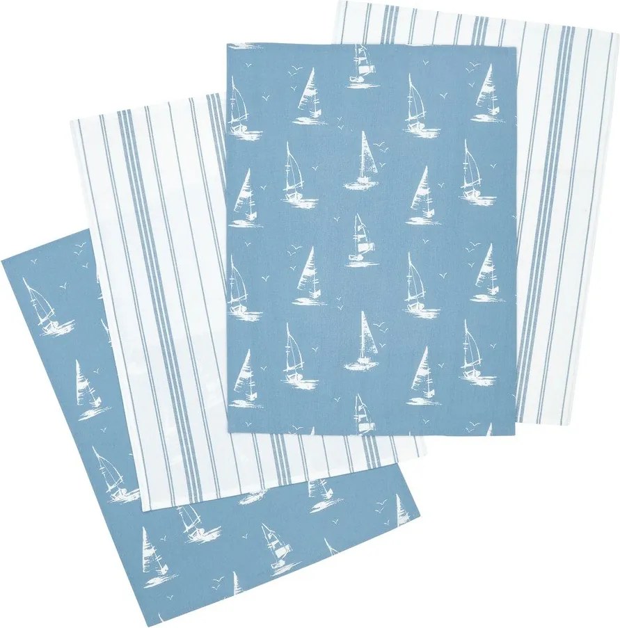Set di strofinacci in cotone 4 pz 50x70 cm Salcombe Boats – Catherine Lansfield