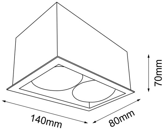 Brosline 1080 - Faretto orientabile CAGE 2xGU10/10W/230V nero