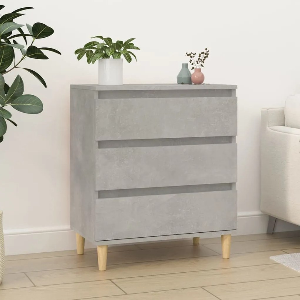 Credenza grigio cemento 60x35x70 cm in legno multistrato