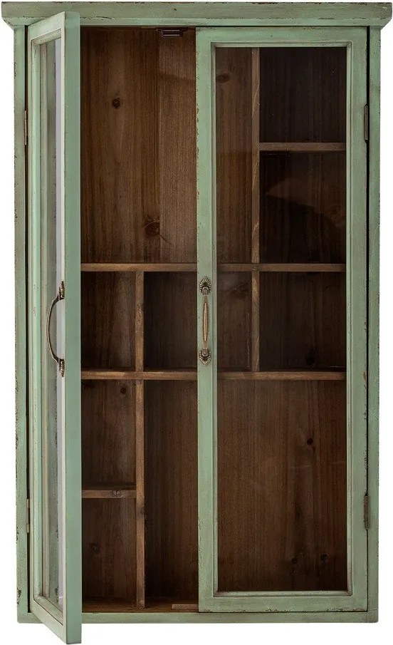 Vetrina verde in legno di abete 13,5x80 cm Hazem - Bloomingville