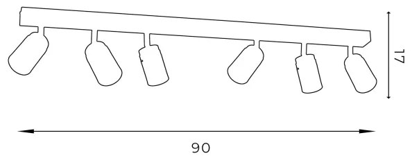 Faretto RENO 6xGU10/8W/230V bianco/cromo