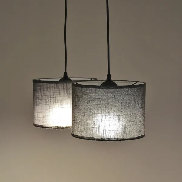 Lampadario a cavo ALBA 2xE27/15W/230V grigio